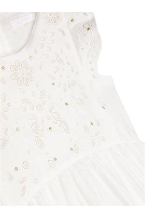 White cotton dress CHLOE' KIDS | C12922117